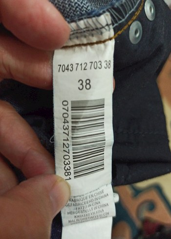 38 Beden lacivert Renk Lacivert Kemerli Denim Mini Etek