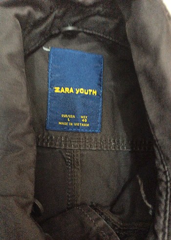 l Beden siyah Renk Erkek Siyah Denim Düğmeli Ceket
