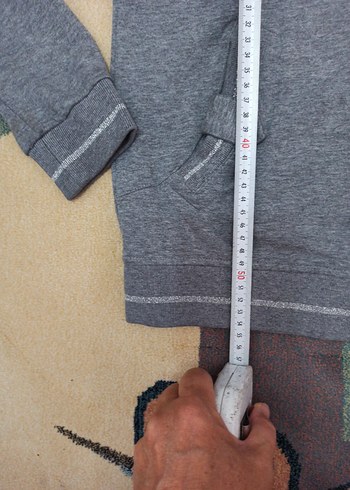 Zara Gri Fermuarlı Kapüşonlu Sweatshirt