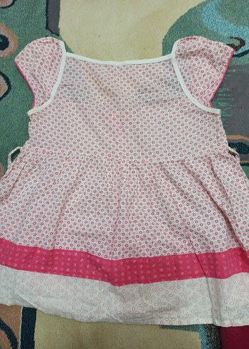 Collezione Pamuklu, düğmeli, bol kesim pembe hamile tunik
