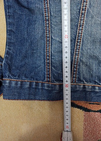 xl Beden Kadın Renkli Batik Desenli Kot Ceket