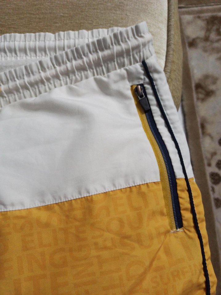 Sarı Bel Detaylı Erkek Deniz  Şortu - Görsel 5