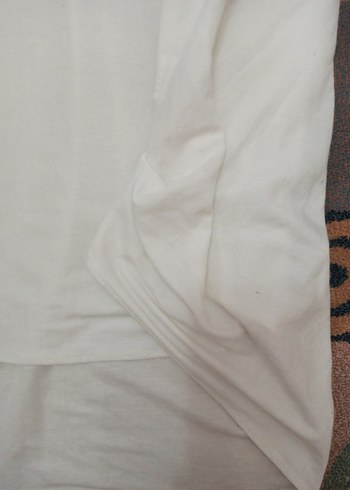 Beyaz V Yaka Kolsuz Salaş Hamile Bluz - Görsel 5