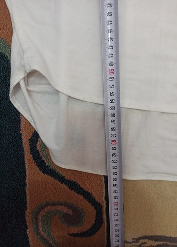 Beyaz V Yaka Kolsuz Salaş Hamile Bluz - Görsel 2