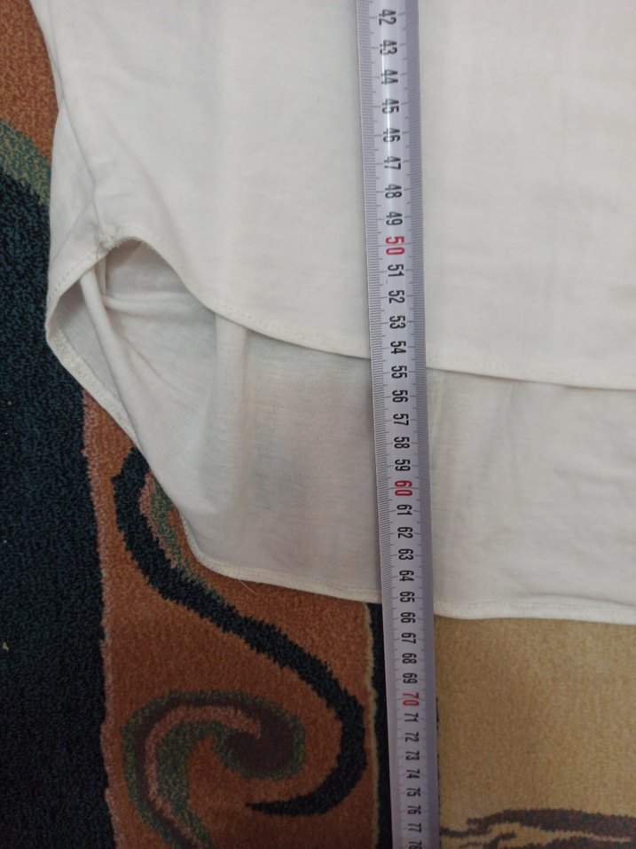 Beyaz V Yaka Kolsuz Salaş Hamile Bluz - Görsel 2