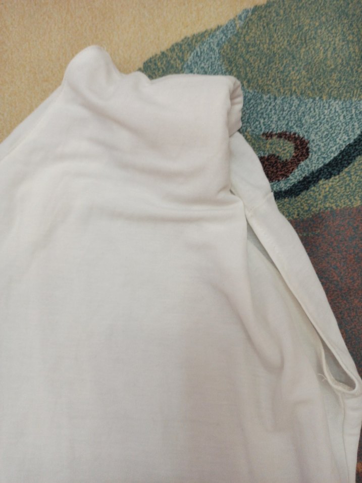 Beyaz V Yaka Kolsuz Salaş Hamile Bluz - Görsel 4