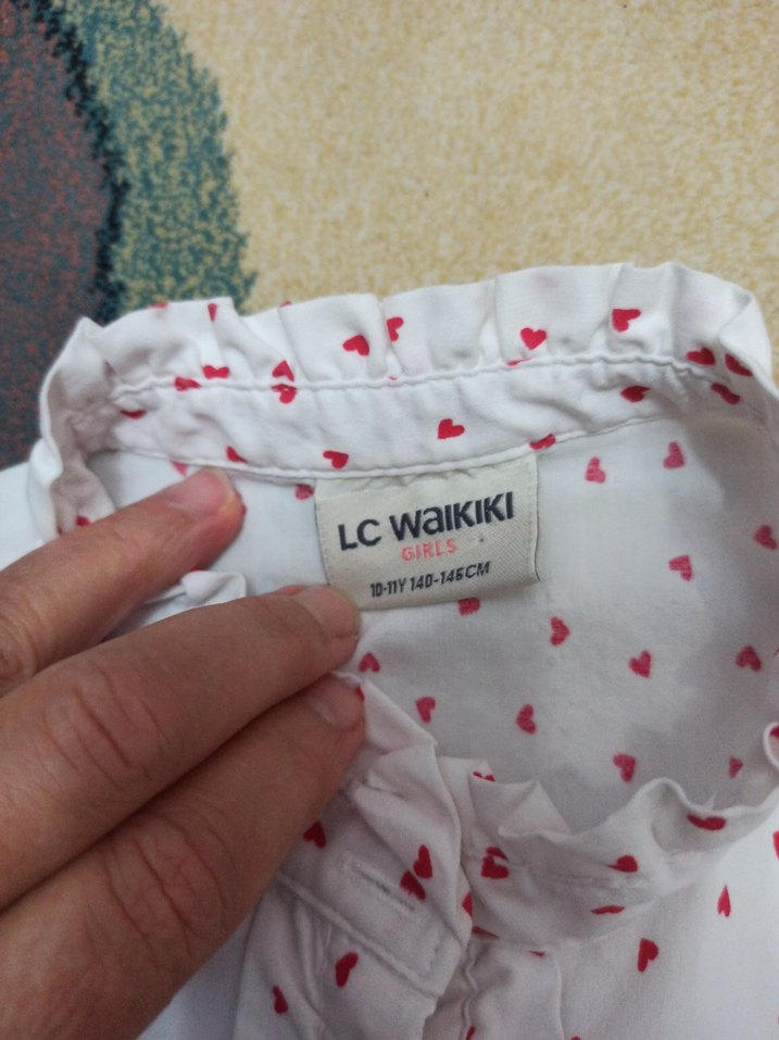 Kız Çocuk Pembe Pamuklu Tişört ve gömlek - Görsel 5