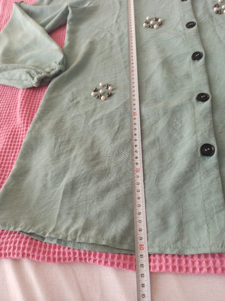 taşlı ı Uzun Kollu Yeşil Kadın  ikili  Takım - Görsel 5