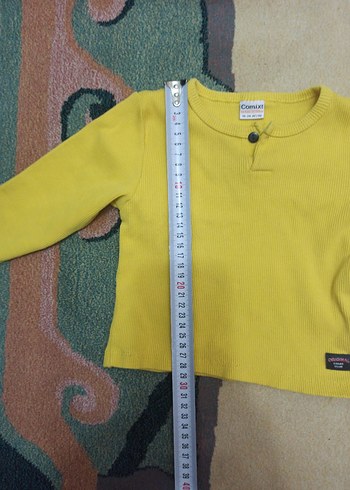 Sarı Kız Çocuk Uzun Kollu Basic Tişört - Görsel 2