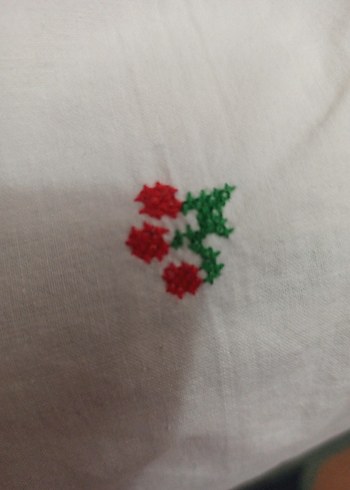 Nakışlı Beyaz Masa Örtüsü - Görsel 5