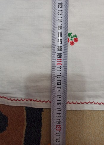 Nakışlı Beyaz Masa Örtüsü - Görsel 2