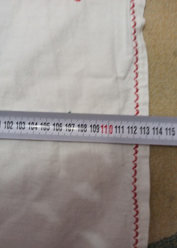 Nakışlı Beyaz Masa Örtüsü - Görsel 3