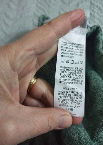 Yeşil Pamuklu Kadın kapri - Görsel 6