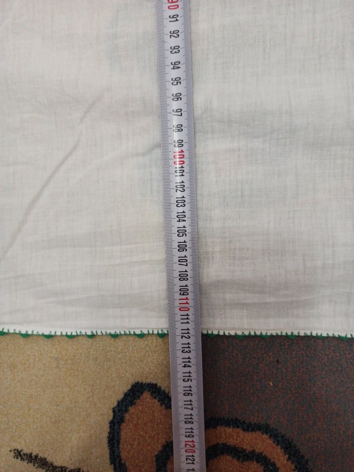 Beyaz pamuklu örtü - Görsel 2