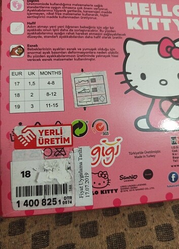 18 Beden Bebek patiği 