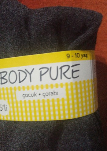Gri Erkek çocuk Çorabı BODY PURE - Görsel 3