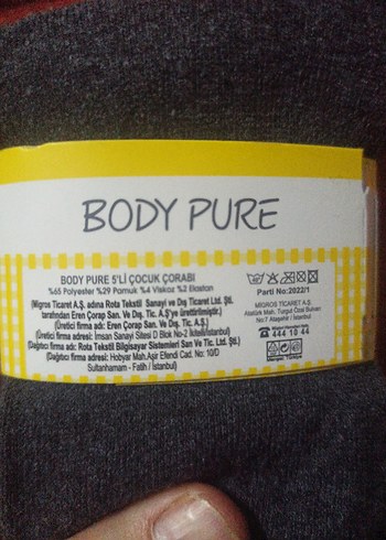 Gri Erkek çocuk Çorabı BODY PURE - Görsel 4
