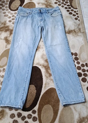 Fabrika Acik Mavi Rahat Kesim Denim Jean