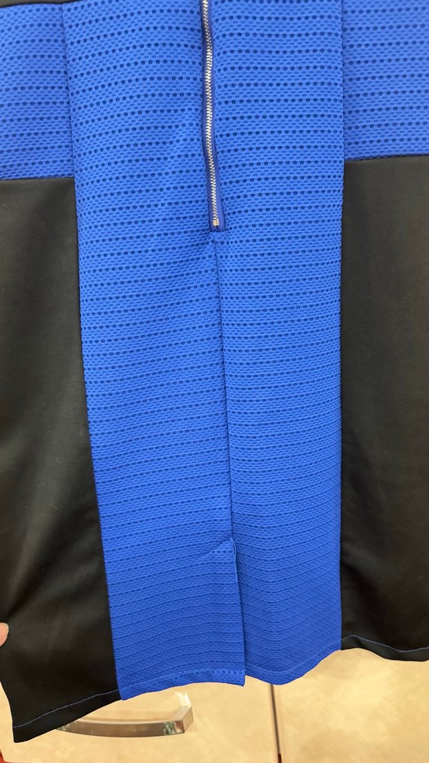 Mavi Midi Kalem Elbise - Görsel 3