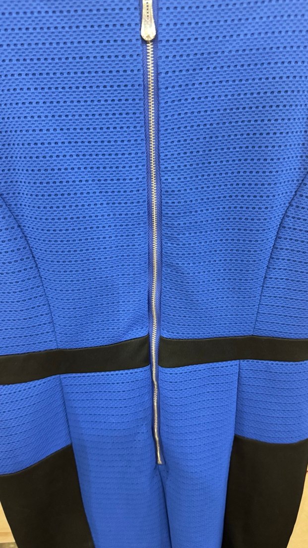 Mavi Midi Kalem Elbise - Görsel 2