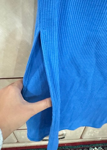 Mavi Uzun Kadın Etek - Görsel 3