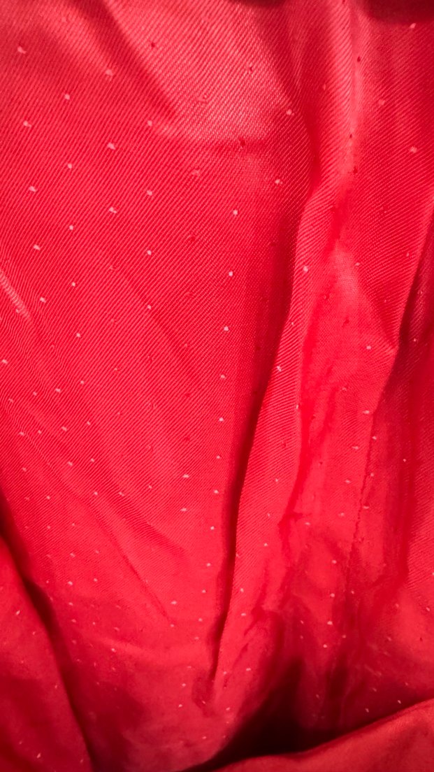 Kırmızı V Yaka Drapeli Midi Elbise - Görsel 3