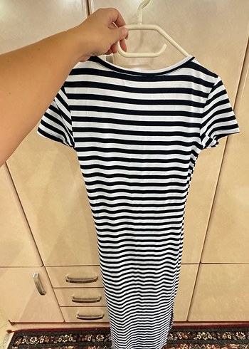 Çizgili Mickey Mouse uzun elbise - Görsel 4