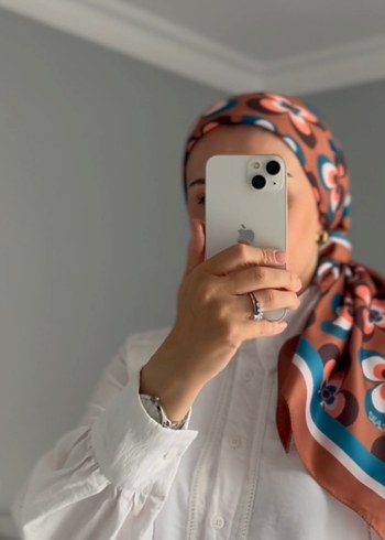 İpek Görünümlü twill Camel Şal