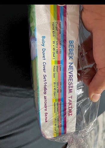 Pamuklu Bebek Nevresim Takımı - Çok Renkli - Görsel 3