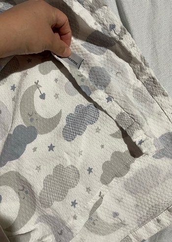 Gri Desenli Kız Çocuk Keten Battaniye - Görsel 5