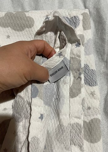 Gri Desenli Kız Çocuk Keten Battaniye - Görsel 2