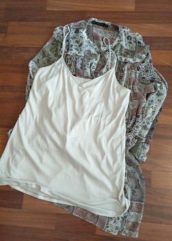 xl Beden beyaz Renk zara packwork desenli tunik