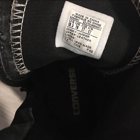 27 Beden Converse orjinal deri bot