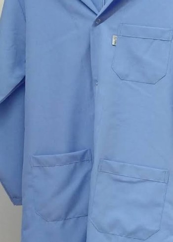 Mavi Düğmeli Erkek Midi Palto - Görsel 2