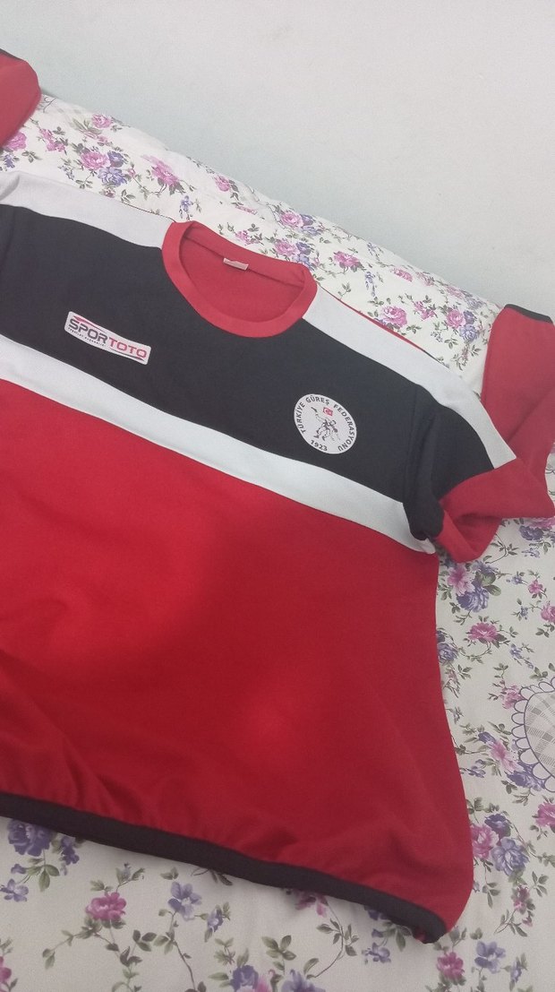 Türkiye Güreş Federasyonu Kırmızı Tişört - Görsel 4