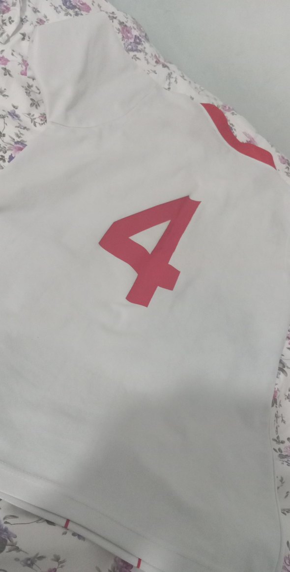 Uzun Kollu, V Yaka Erkek Beyaz Spor Forma - Görsel 5