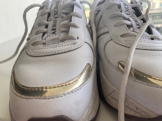 38 Beden beyaz Renk Armani kalın taban sneakers