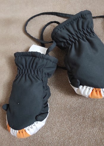 Erkek Çocuk Polar Eldiven, Penguen Desenli - Görsel 5