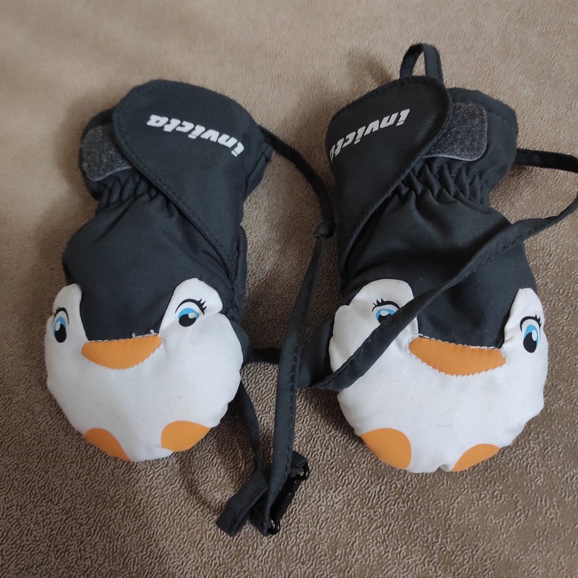 Erkek Çocuk Polar Eldiven, Penguen Desenli - Görsel 2