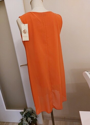 m Beden turuncu Renk Tunik elbise