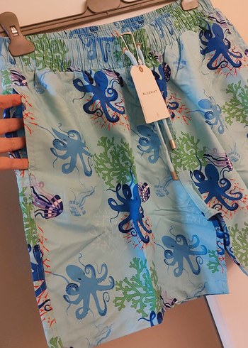 bluemınt desenli deniz şortu - Görsel 3