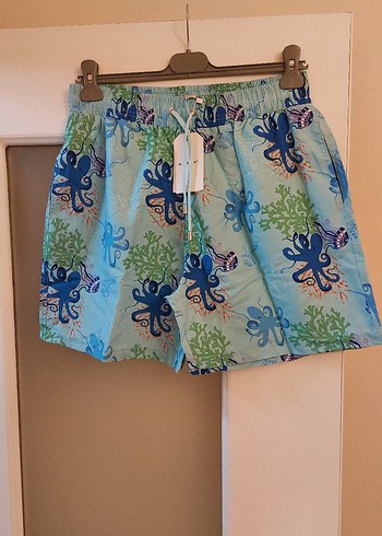 bluemınt desenli deniz şortu - Görsel 9