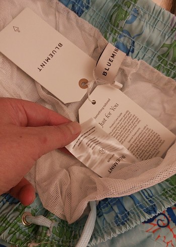 bluemınt desenli deniz şortu - Görsel 10