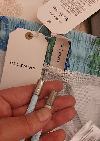 bluemınt desenli deniz şortu - Görsel 11