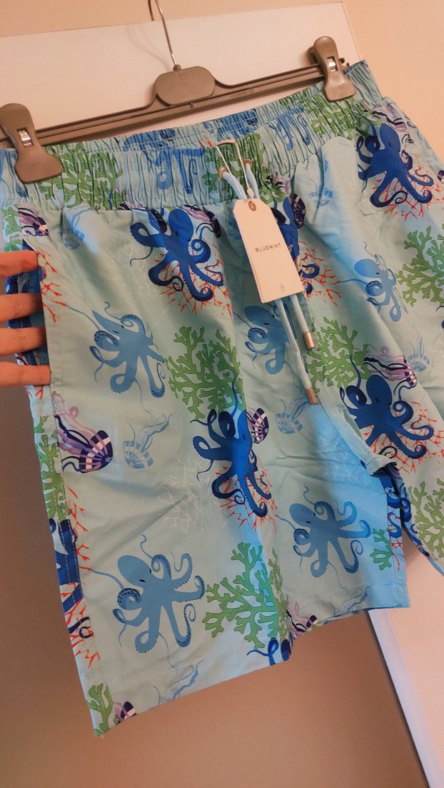 bluemınt desenli deniz şortu - Görsel 3