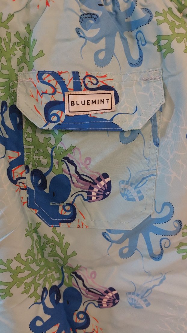 bluemınt desenli deniz şortu - Görsel 5