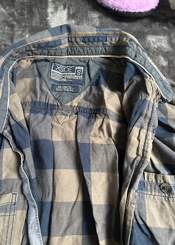 Erkek Gri Denim Uzun Kollu Gömlek - Görsel 2