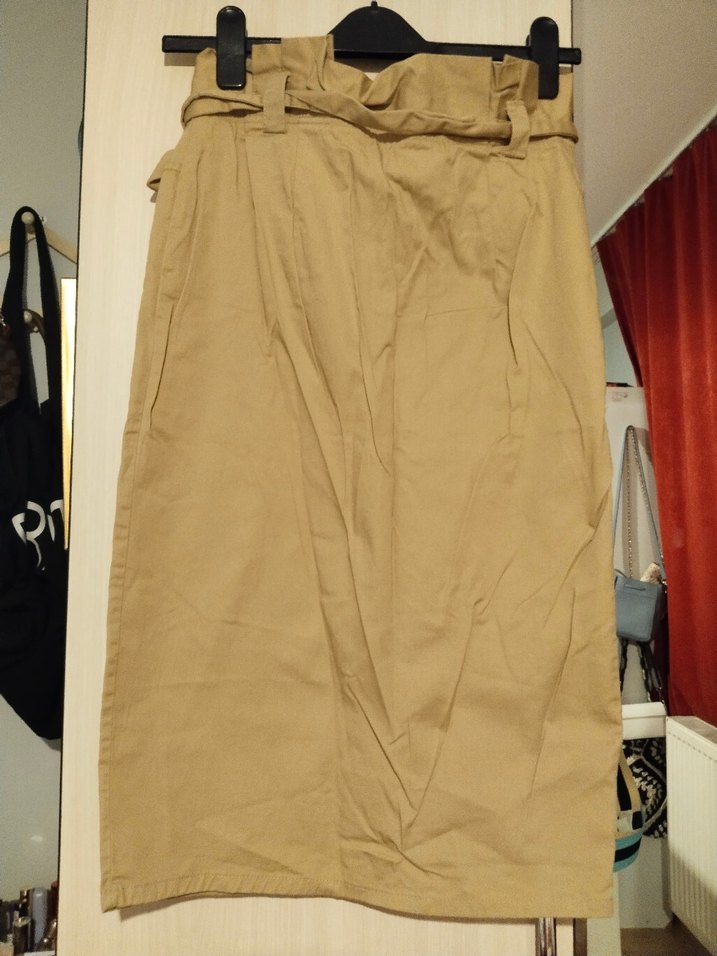 Bej Midi Hamile Eteği - Görsel 4