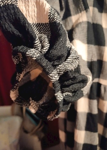 Siyah Ekose Midi Elbise - Görsel 3