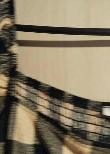 Siyah Ekose Midi Elbise - Görsel 10